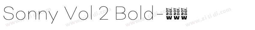 Sonny Vol 2 Bold字体转换